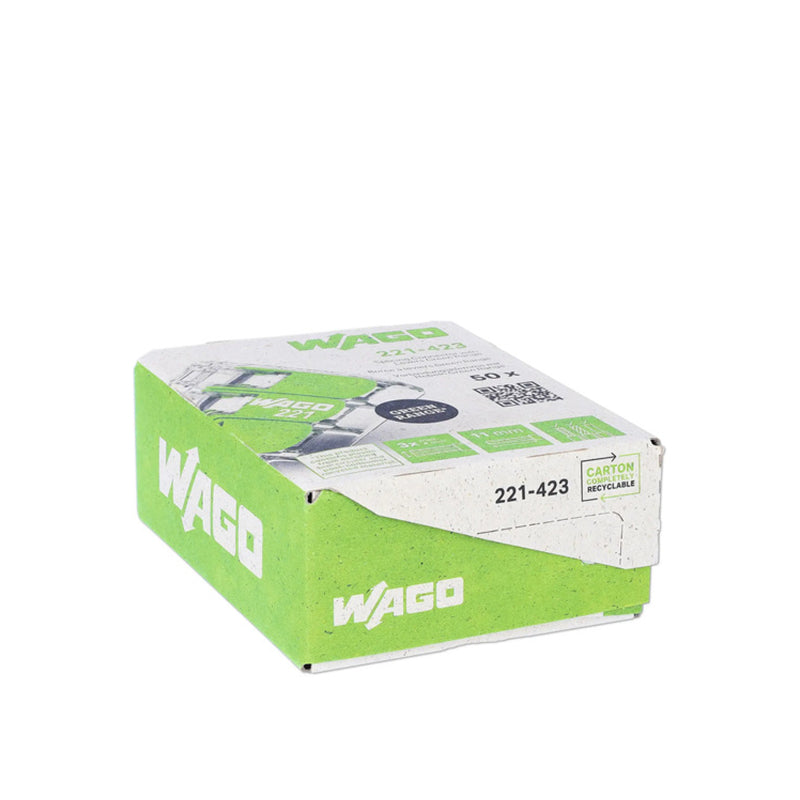 WAGO Verbindungsklemme Green Range flexibel bis 4mm² - 221-423 | 50er Pack – Marine Infinite Shop (1/7)