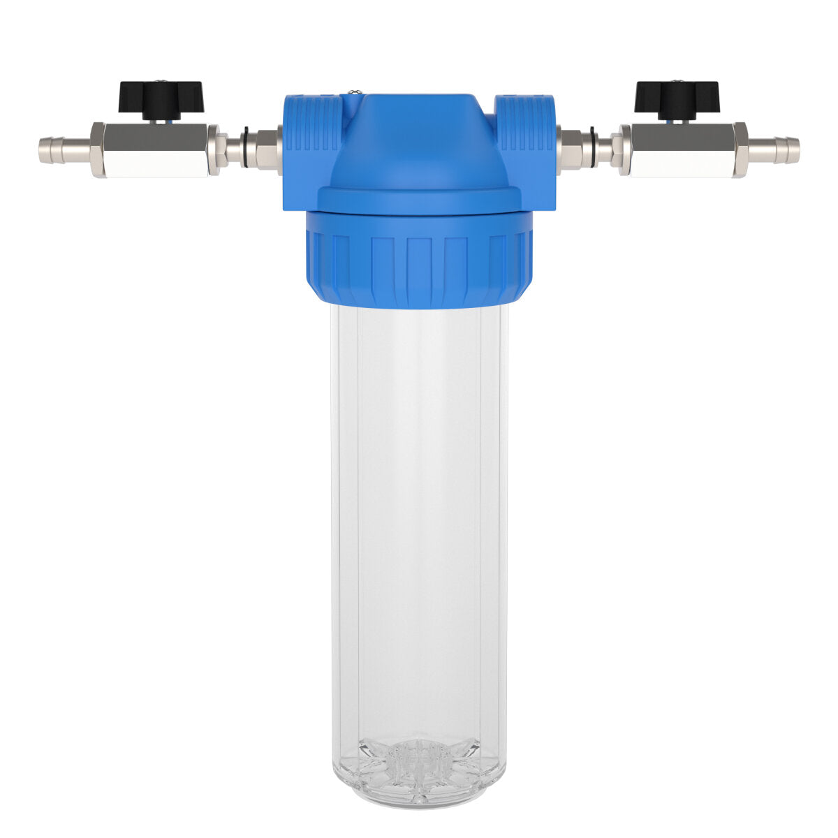 Wasserfilter-Gehäuse (Größe M) mit Anschluss Schlauchtülle (10 mm) und Absperrhahn – Marine Infinite Shop