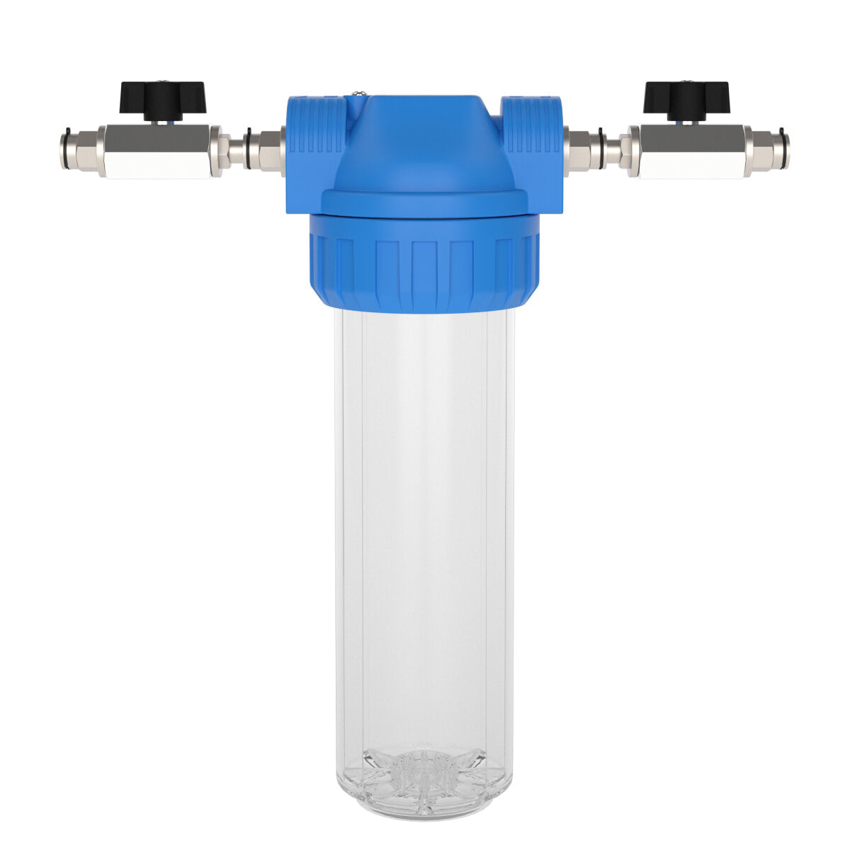 Wasserfilter-Gehäuse (Größe M) mit Anschluss Steckverbinder (12 mm) und Absperrhahn – Marine Infinite Shop