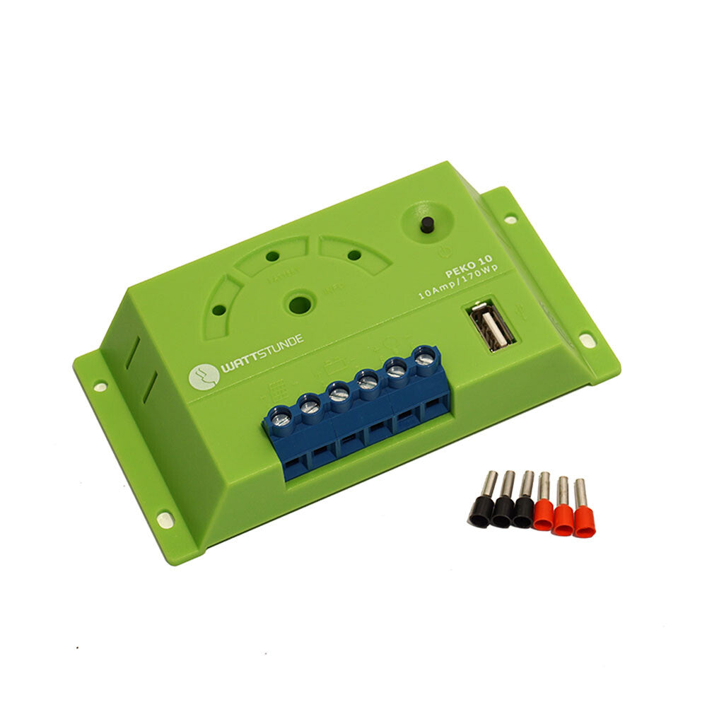 WATTSTUNDE® 10 A Solar Charge Controller PEKO10