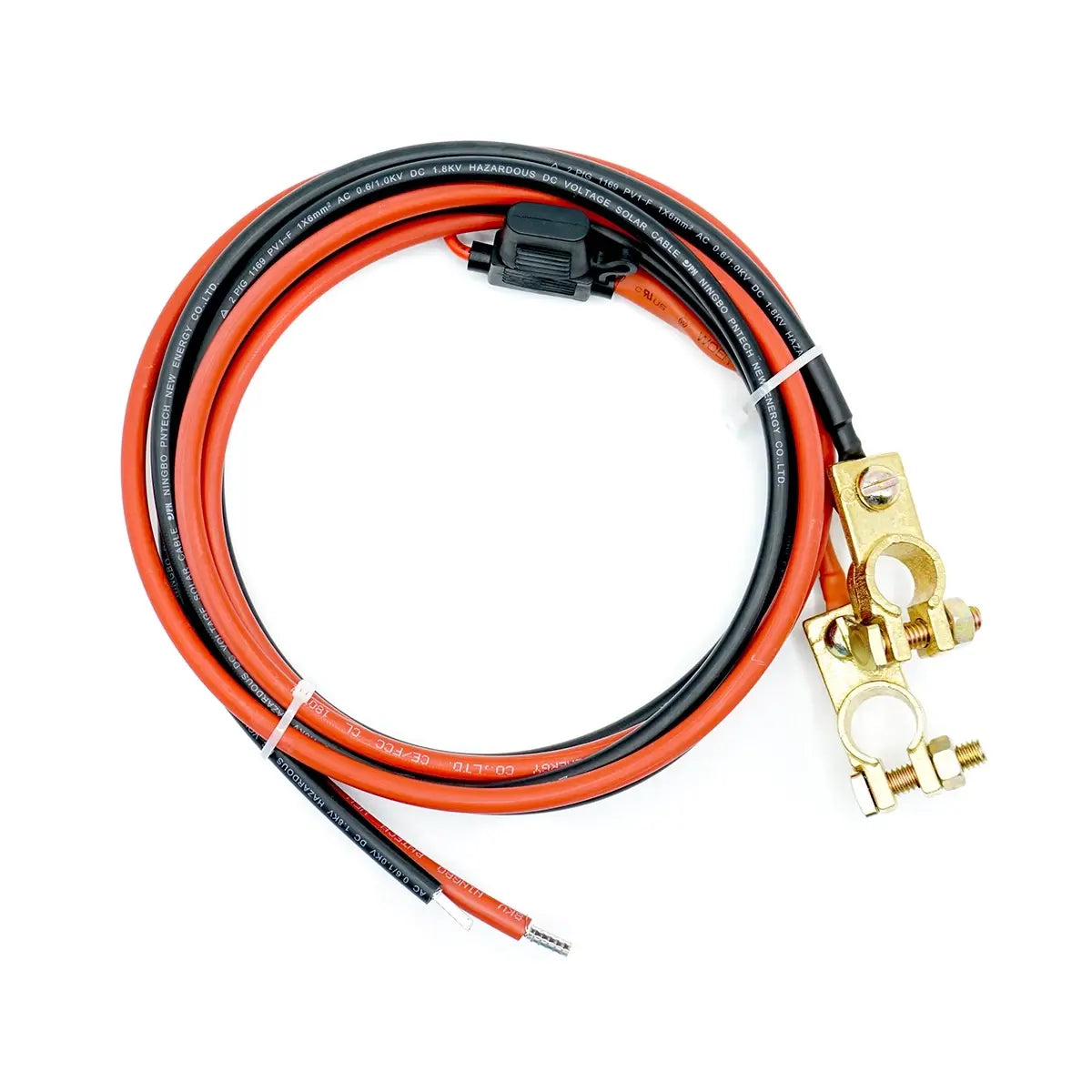 WATTSTUNDE® 4 mm² Batterieanschlußkabel BAKA20 mit 20 A Sicherung und Polklemmen im Set – Marine Infinite Shop