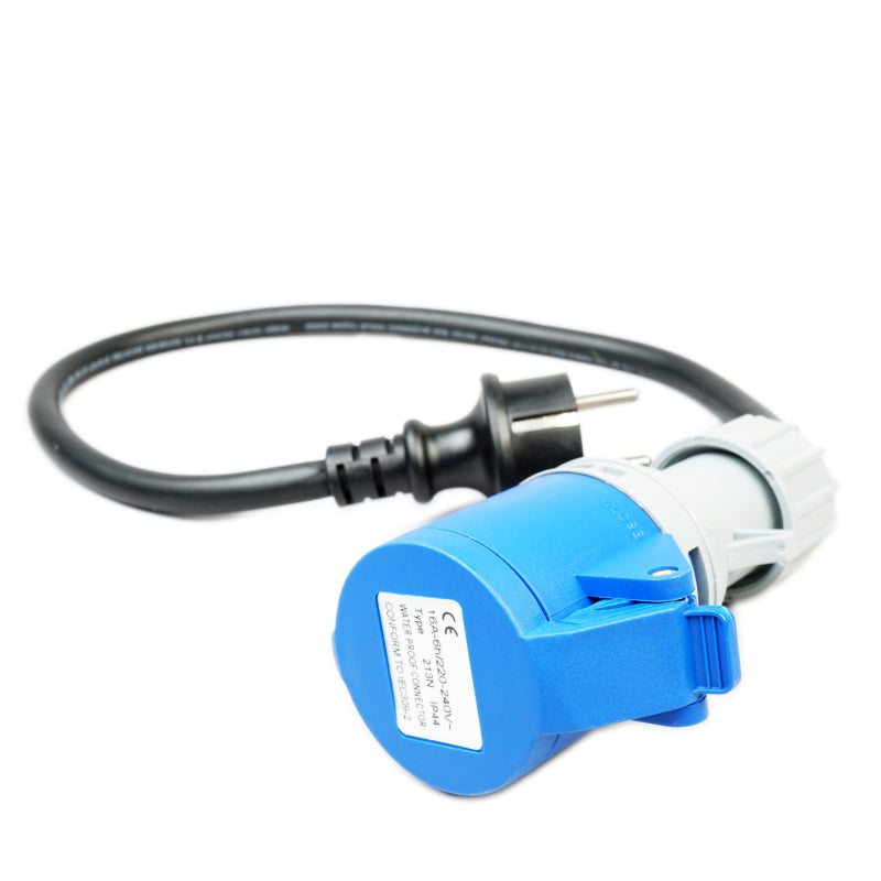 WATTSTUNDE® Adapterkabel (3x)2,5 mm² CEE weiblich/Schuko männlich 50 cm schwarz – Marine Infinite Shop (2/4)