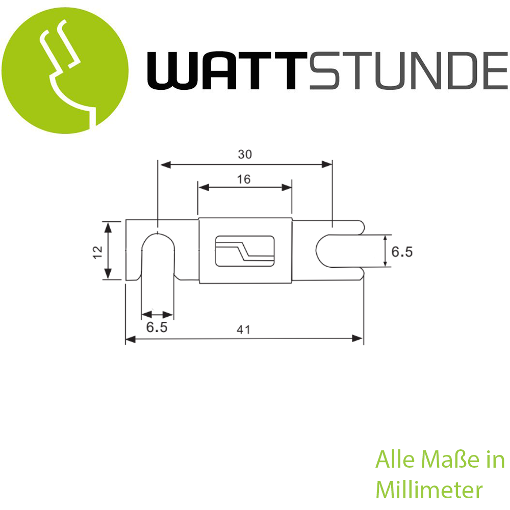 WATTSTUNDE® AFS High-Load Fuses Bundle with 2 x 40 A, 60 A, 80 A, 100 A each