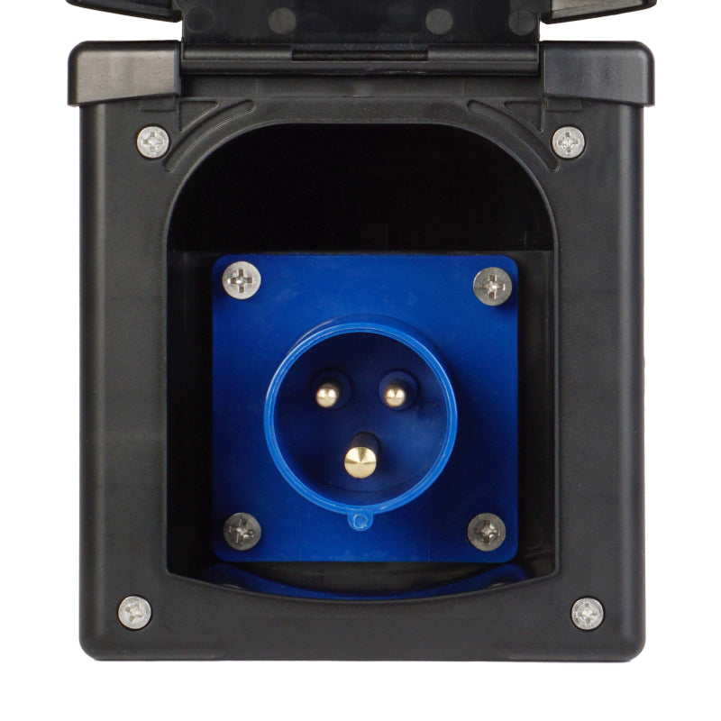 WATTSTUNDE® CEE-Einbausteckdose schwarz mit Magnetklappe, 16A – Marine Infinite Shop (3/4)