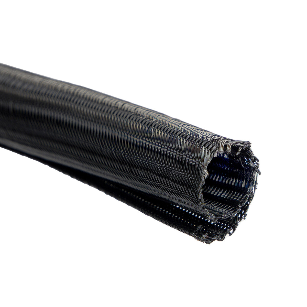 WATTSTUNDE® Geflechtsschlauch offen 13 mm schwarz 5 Meter