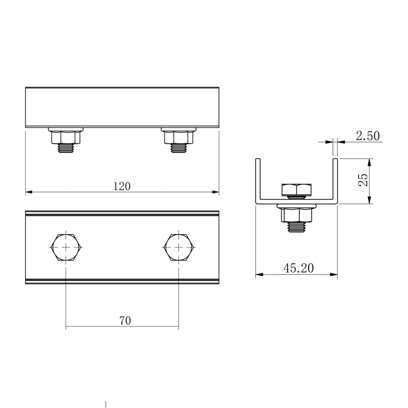 WATTSTUNDE® Hausdachhalterung Mittelklemmen + Verbinder – Marine Infinite Shop (7/7)