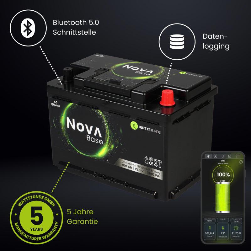 WATTSTUNDE® NOVA Base 100 Ah Batterie LiFePO4 – Marine Infinite Shop (4/7)