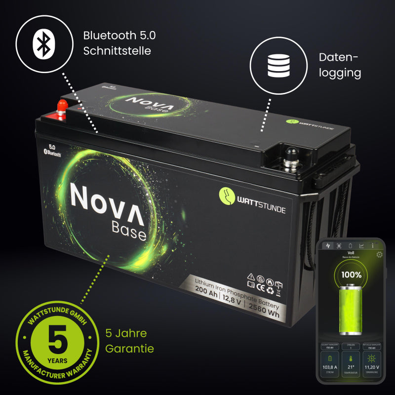 WATTSTUNDE® NOVA Base 200 Ah Batterie LiFePO4 – Marine Infinite Shop (4/6)