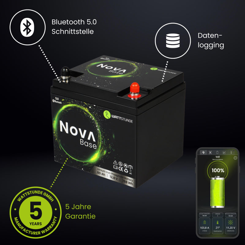 WATTSTUNDE® NOVA Base 60 Ah Batterie LiFePO4 – Marine Infinite Shop (4/7)