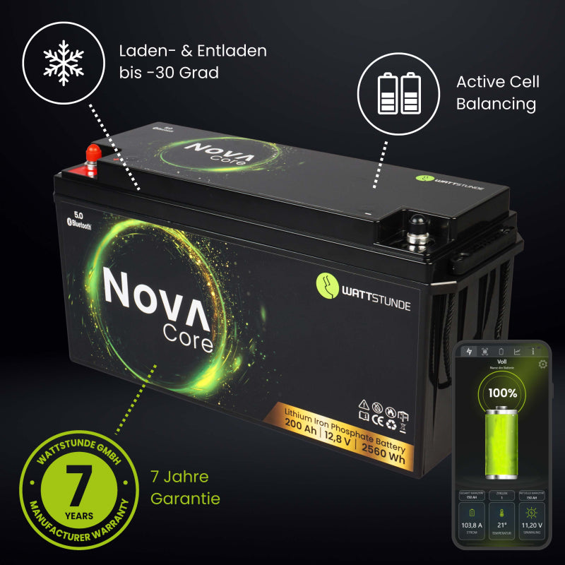 WATTSTUNDE® NOVA Core 200 Ah Batterie LiFePO4 – Marine Infinite Shop (4/7)
