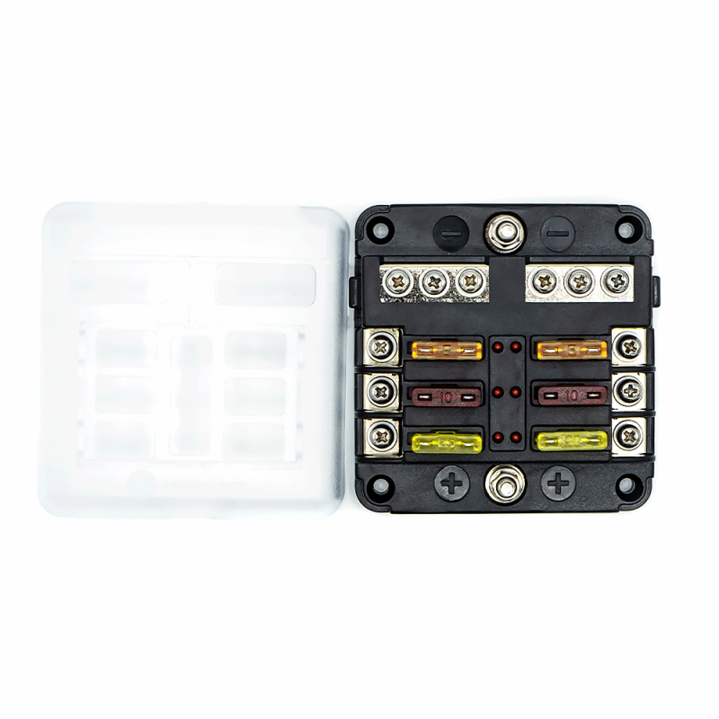 WATTSTUNDE® Plus Distributor 6 mit je 2 x 5 A, 10 A, 15 A, 20 A Flachsicherungen – Marine Infinite Shop (2/7)