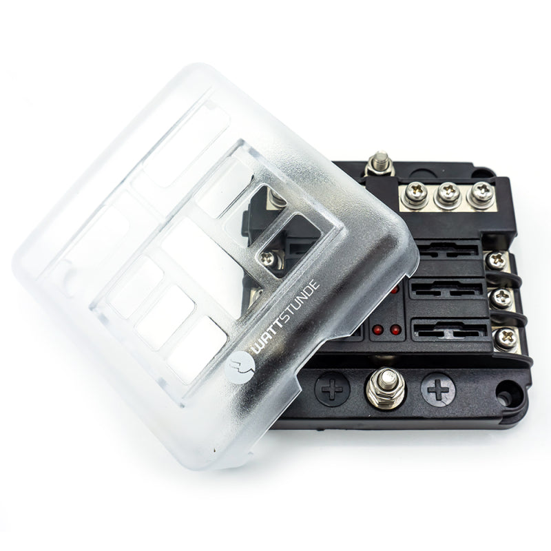 WATTSTUNDE® Plus Distributor 6 mit je 2 x 5 A, 10 A, 15 A, 20 A Flachsicherungen – Marine Infinite Shop (5/7)