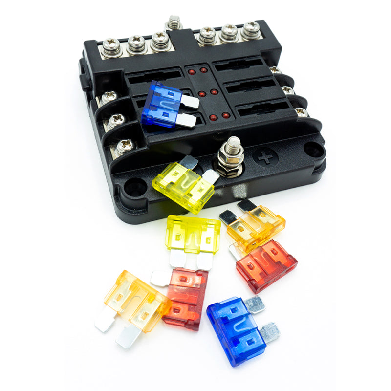 WATTSTUNDE® Plus Distributor 6 mit je 2 x 5 A, 10 A, 15 A, 20 A Flachsicherungen – Marine Infinite Shop (7/7)