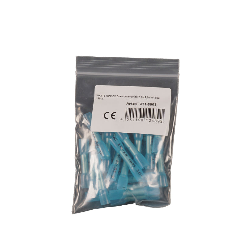 WATTSTUNDE® Quetschverbinder 1,5 - 2,5 mm² blau 25 Stk. – Marine Infinite Shop (1/2)