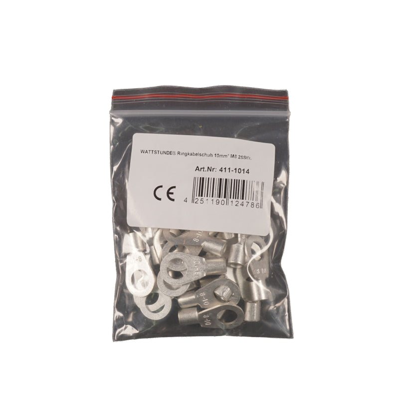 WATTSTUNDE® Ringkabelschuh 10 mm² M8 25 Stk.