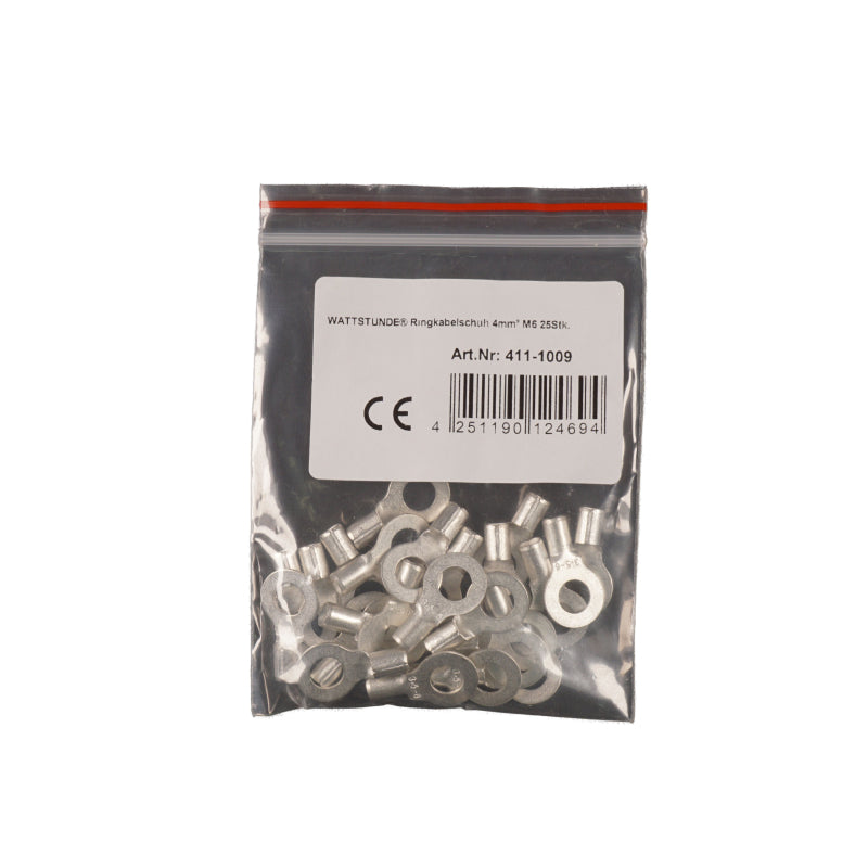 WATTSTUNDE® Ringkabelschuh 4 mm² M6 25 Stk. – Marine Infinite Shop (1/2)