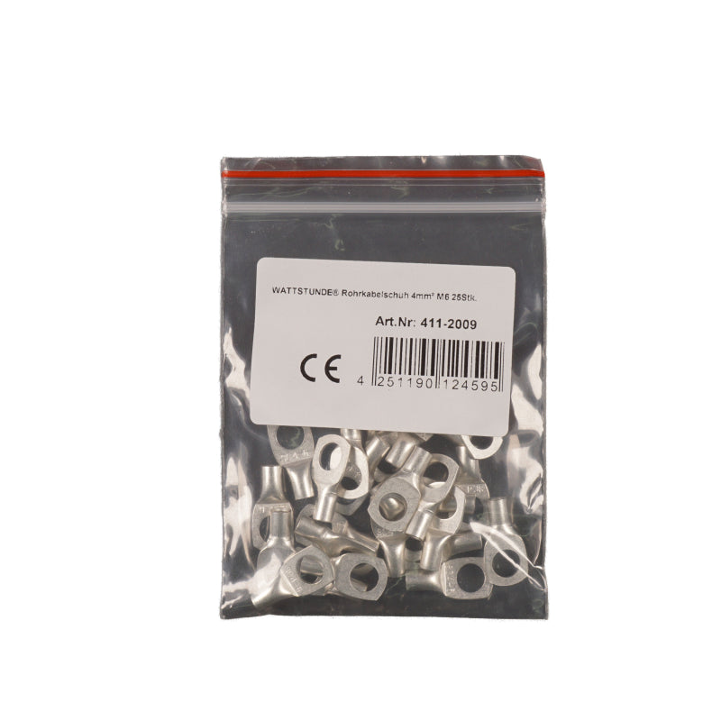 WATTSTUNDE® Rohrkabelschuh 4 mm² M6 25 Stk. – Marine Infinite Shop (1/2)