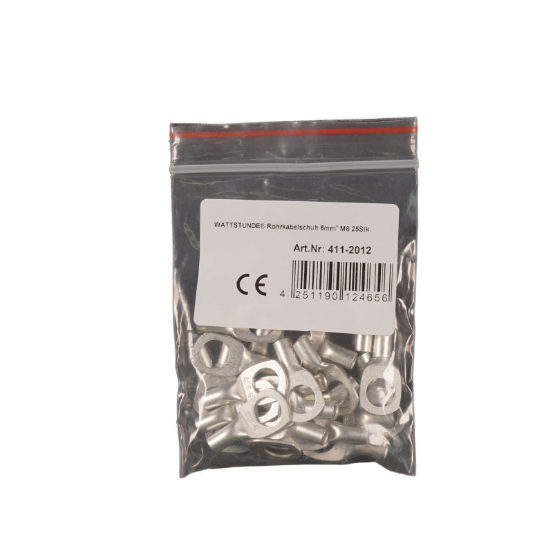 WATTSTUNDE® Rohrkabelschuh 6 mm² M8 25 Stk. – Marine Infinite Shop (1/2)