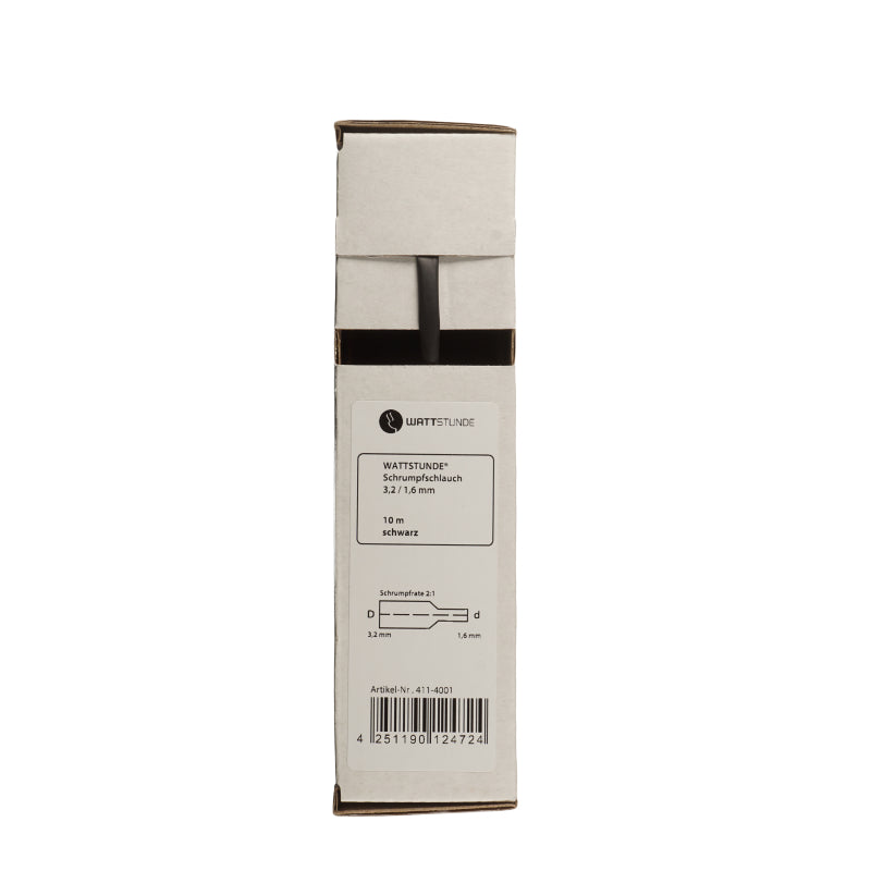 WATTSTUNDE® Schrumpfschlauch 3,2/1,6 mm 10 m schwarz – Marine Infinite Shop (1/2)