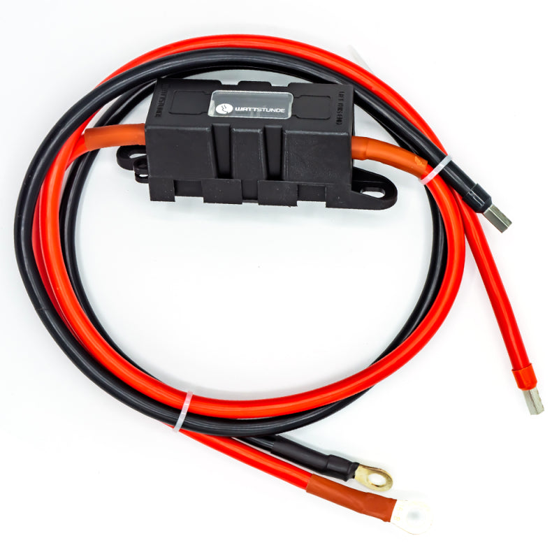 WATTSTUNDE® Sicherungskabel (mit Sicherungshalter) 2 x16 mm² M8/Aderendhülse 1 m rot/schwarz – Marine Infinite Shop (1/6)