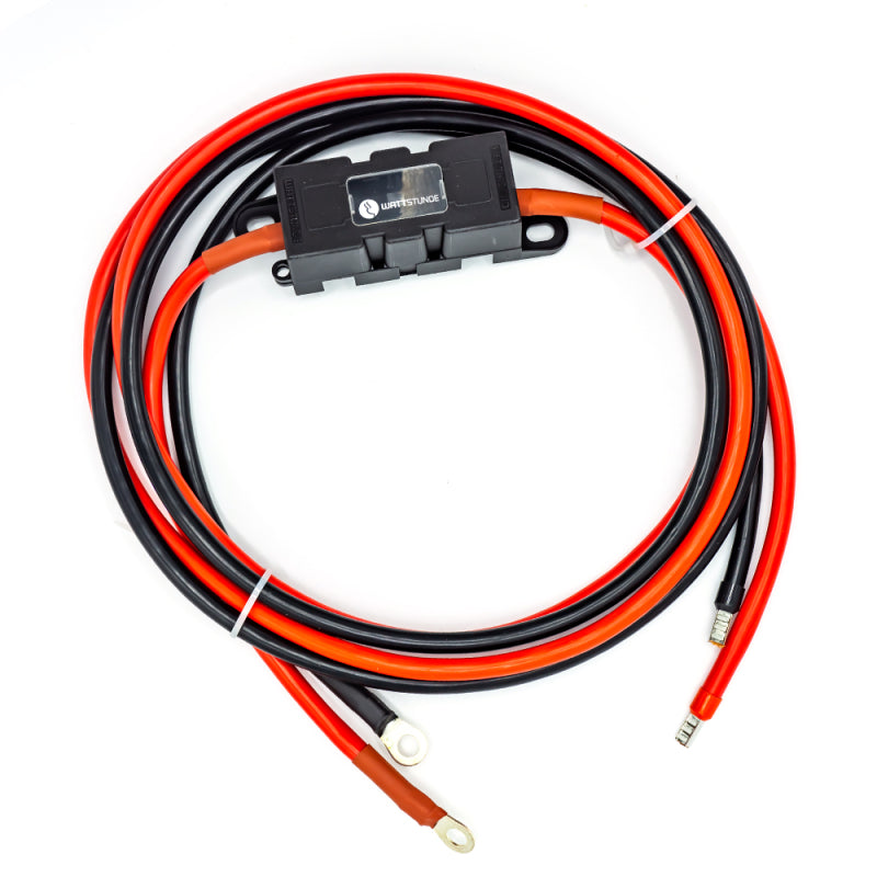 WATTSTUNDE® Sicherungskabel (mit Sicherungshalter) 2 x16 mm² M8/Aderendhülse 2 m rot/schwarz – Marine Infinite Shop (1/6)