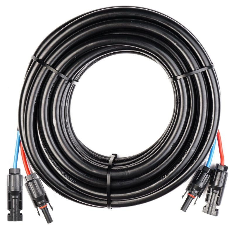 WATTSTUNDE® Verlängerungskabel (2x)4mm² Typ-MC4/Typ-MC4 10m schwarz – Marine Infinite Shop (1/3)